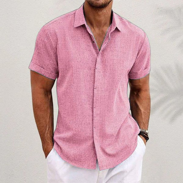 Lucien | Linen Short Sleeve Button-Up Shirt