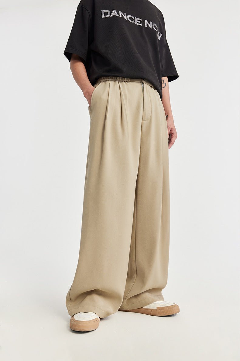 Caspian | Pleated Wide-Leg Drawstring Trousers