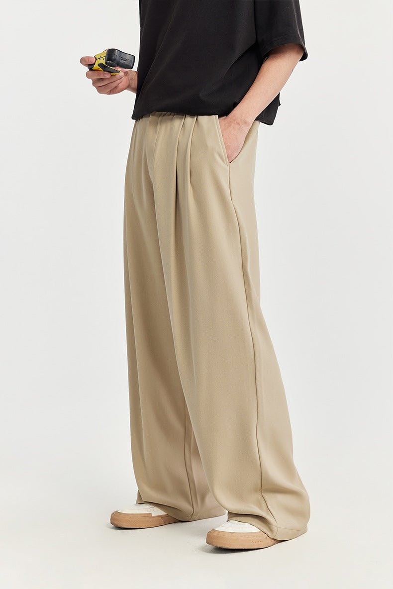 Caspian | Pleated Wide-Leg Drawstring Trousers