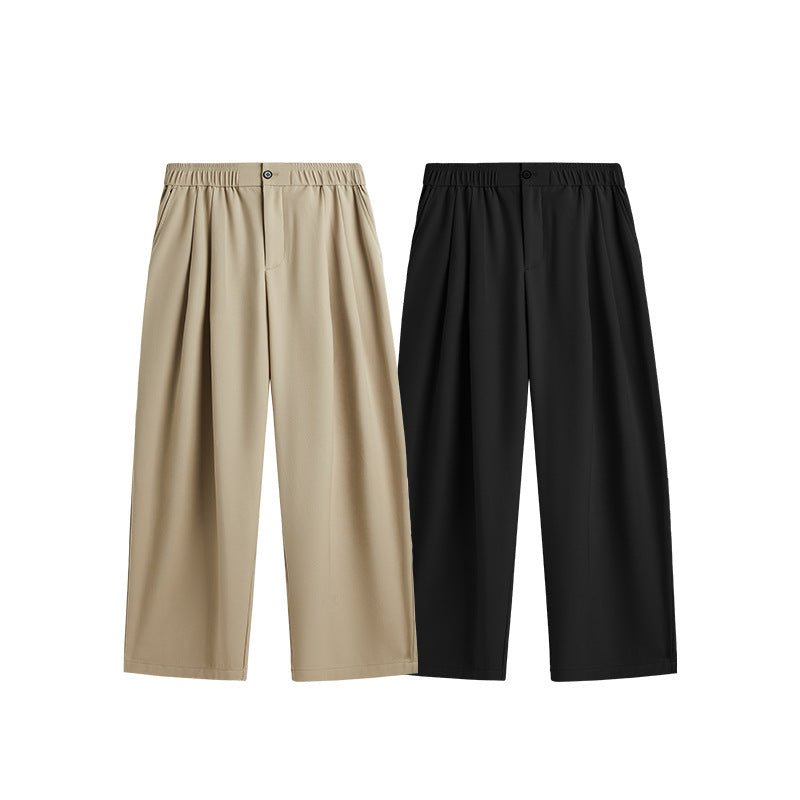 Caspian | Pleated Wide-Leg Drawstring Trousers