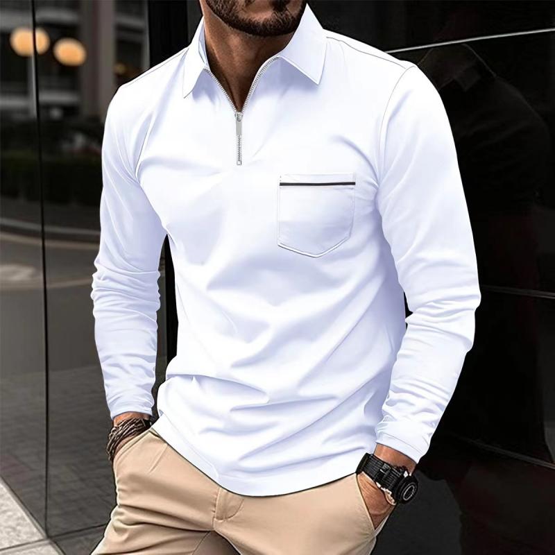 Jeremiah | Men's Long Sleeve Zip Polo Chest Pocket
