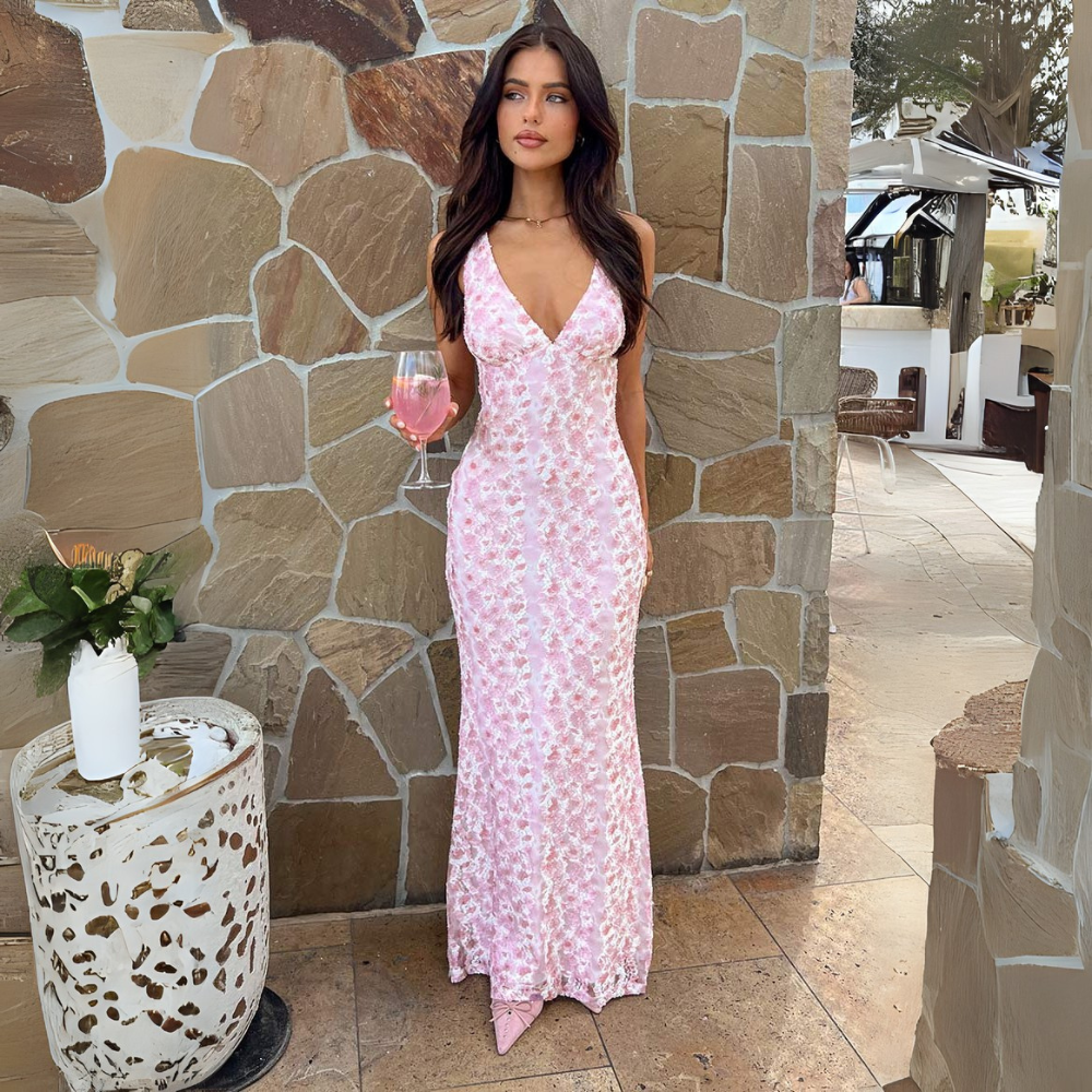 Blair | Elegant Floral Maxi Dress for Wedding Guests