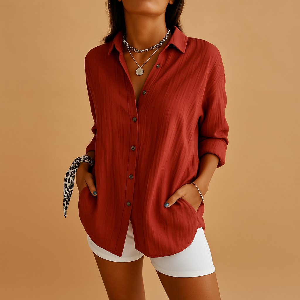 Seraphine | Linen Button-Up Shirt with Relaxed Fit
