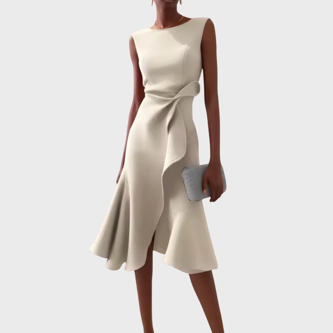 Aurora | Sleeveless Cocktail Midi Dress Wedding Guest Dress