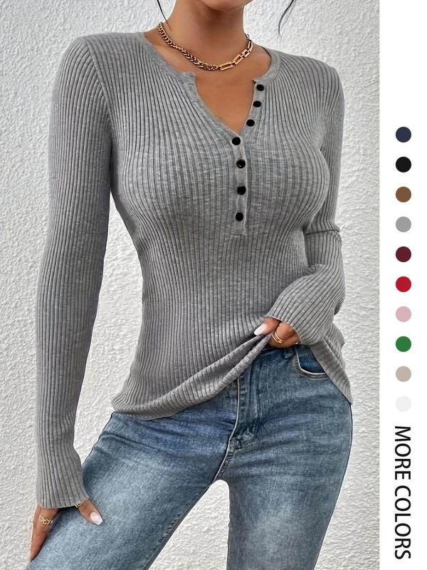 SHASHA™ - Elegant Chic Slim Fit Long Sleeve Round Neck Tops