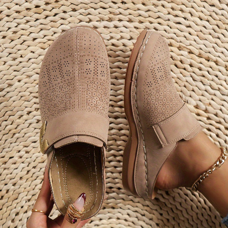 Maeve | Perforated Buckle Mule Loafers