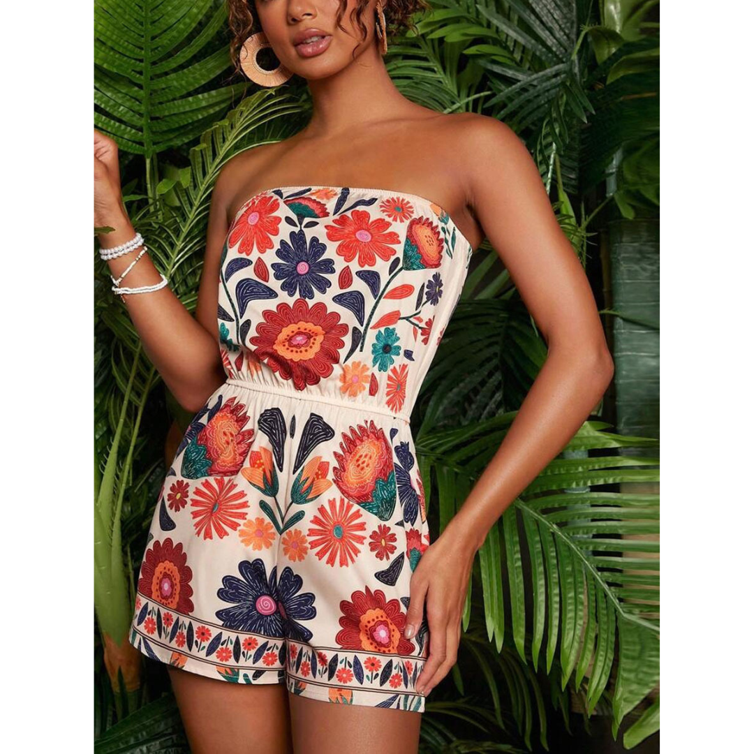 INDIRA™ – Casual Sleeveless Tube-Top Summer Romper 