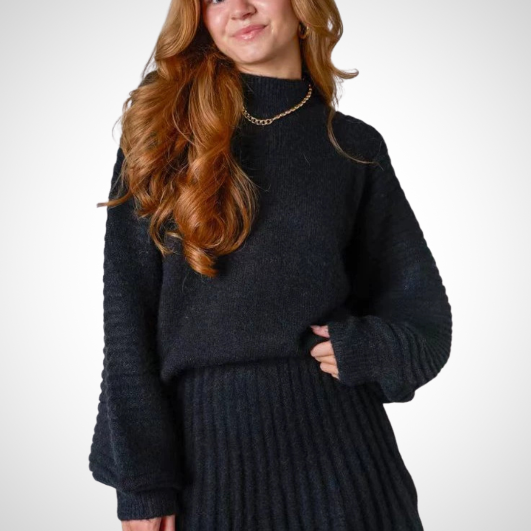 LOUISA™ - Elegant Ribbed Knit Two-Piece Fall Outfit
