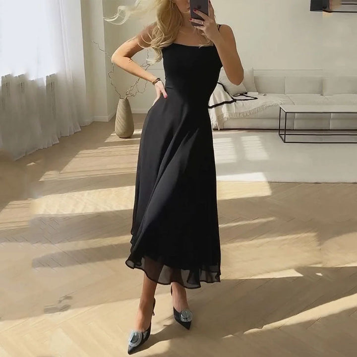 Hannah | Square Neck Midi Wedding Guest Dress