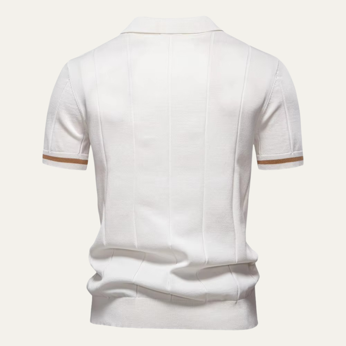 Ashton | Men's Short Sleeve Zip Knit Polo Shirt