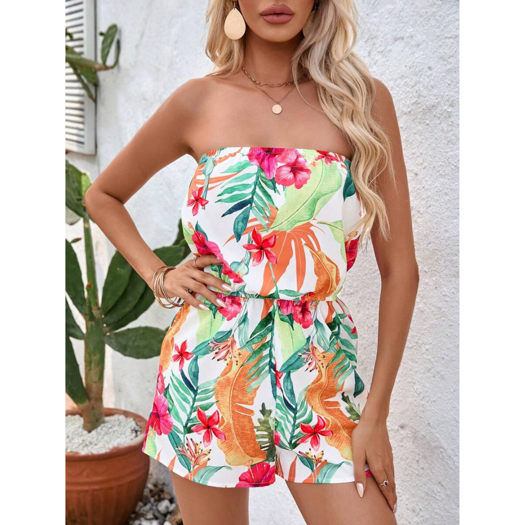 INDIRA™ – Casual Sleeveless Tube-Top Summer Romper 