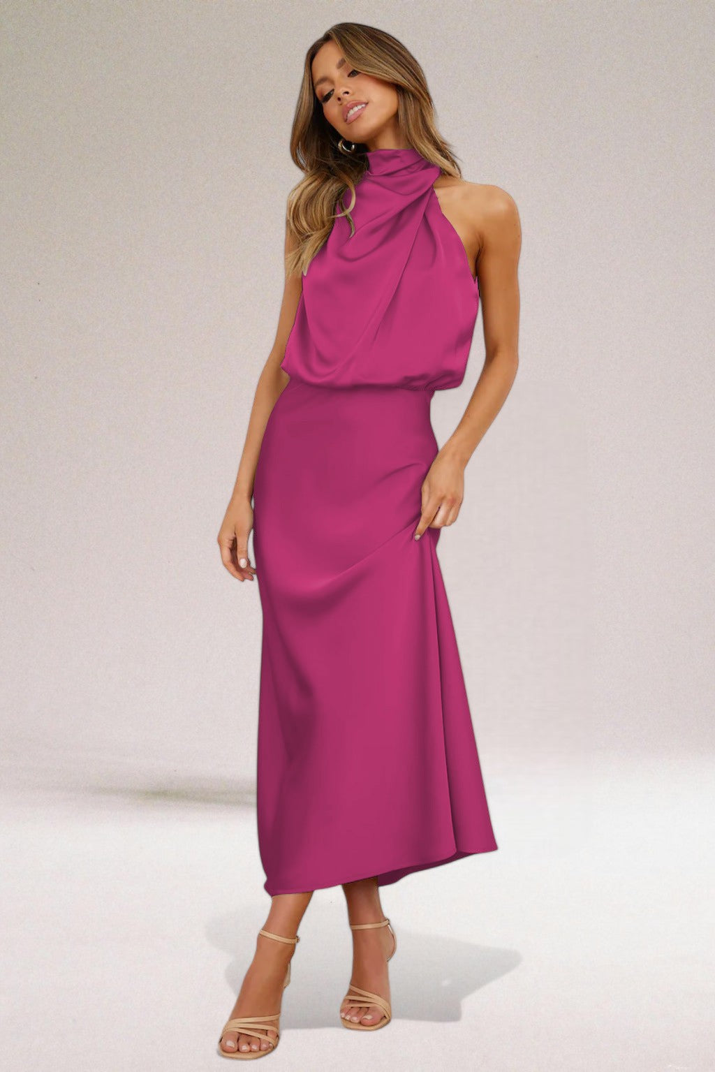 ELARA™ - Elegant Satin Evening Dress 