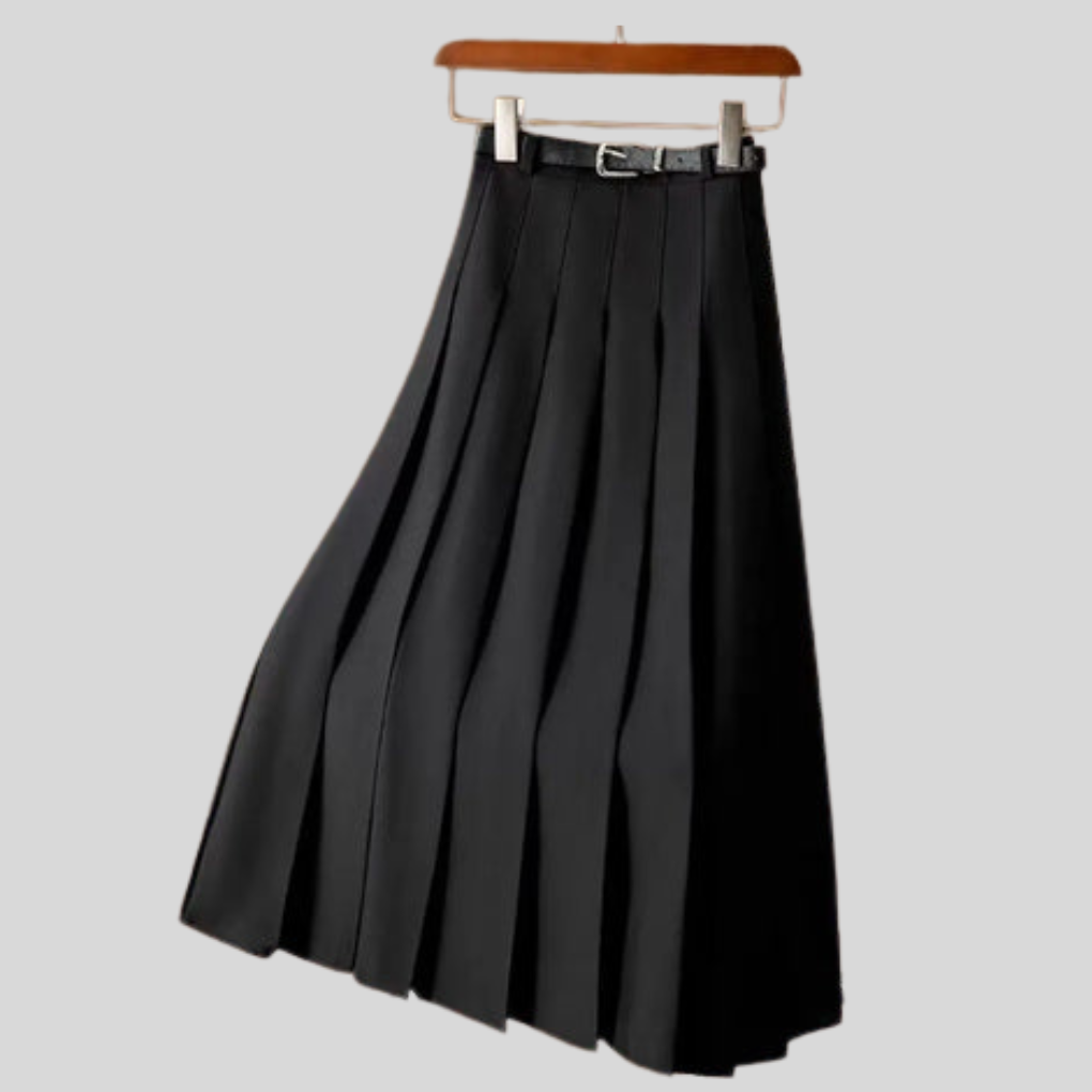 Lunaria | High Waisted Pleated Midi Skirt