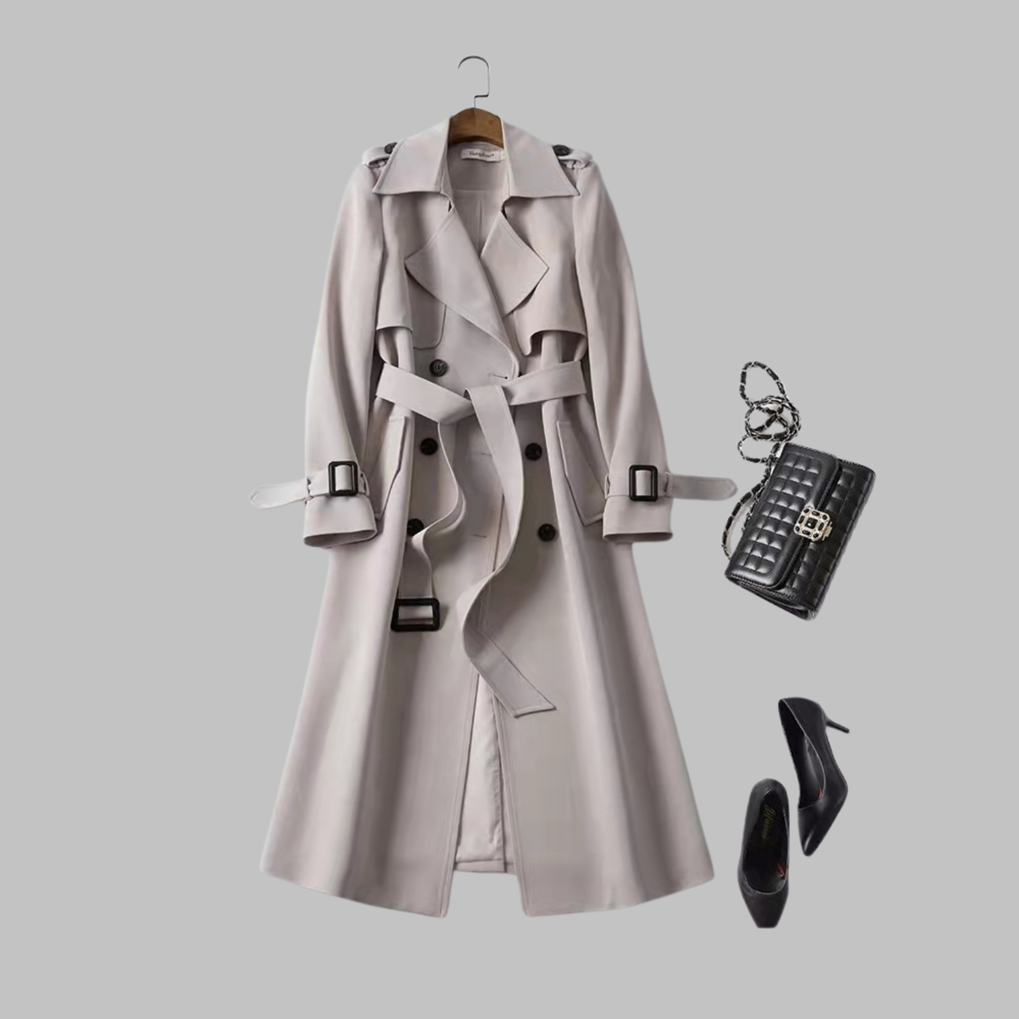 TIA™ - Elegant Knee-Length Loose Fit Coat