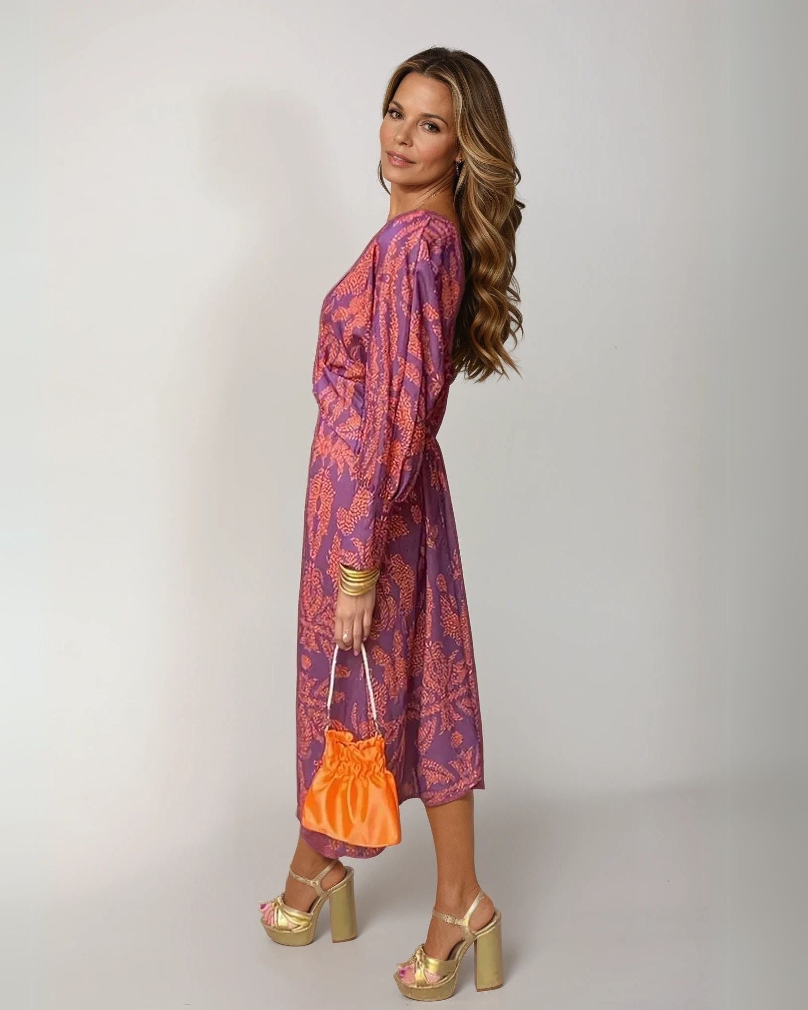 Solenne | Printed Tie Waist Wedding Guest Dress
