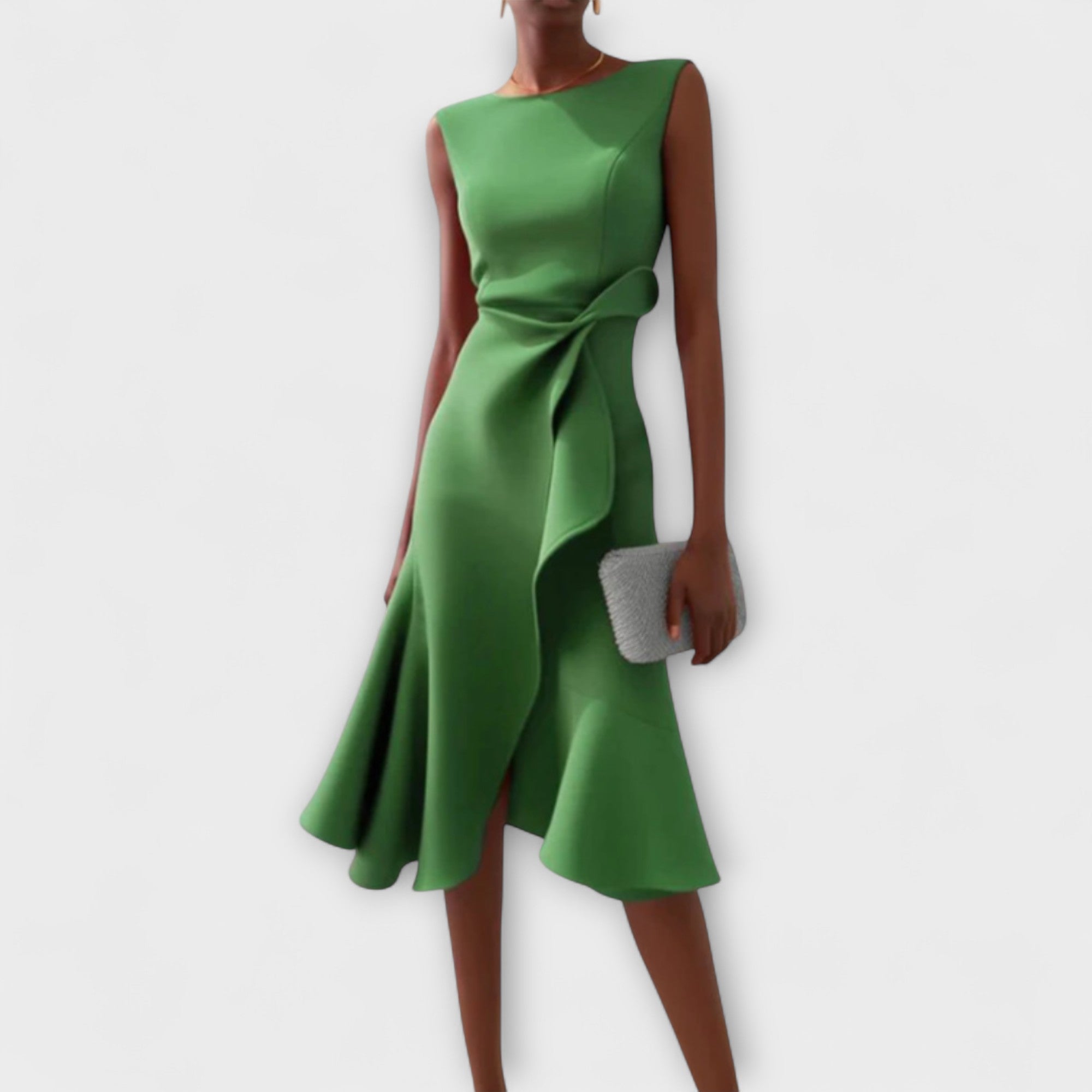 Aurora | Sleeveless Cocktail Midi Dress Wedding Guest Dress
