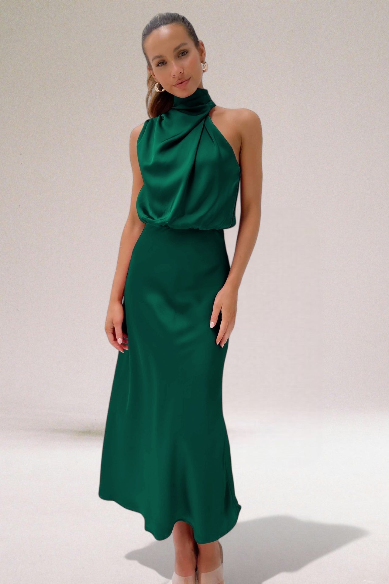 ELARA™ - Elegant Satin Evening Dress 