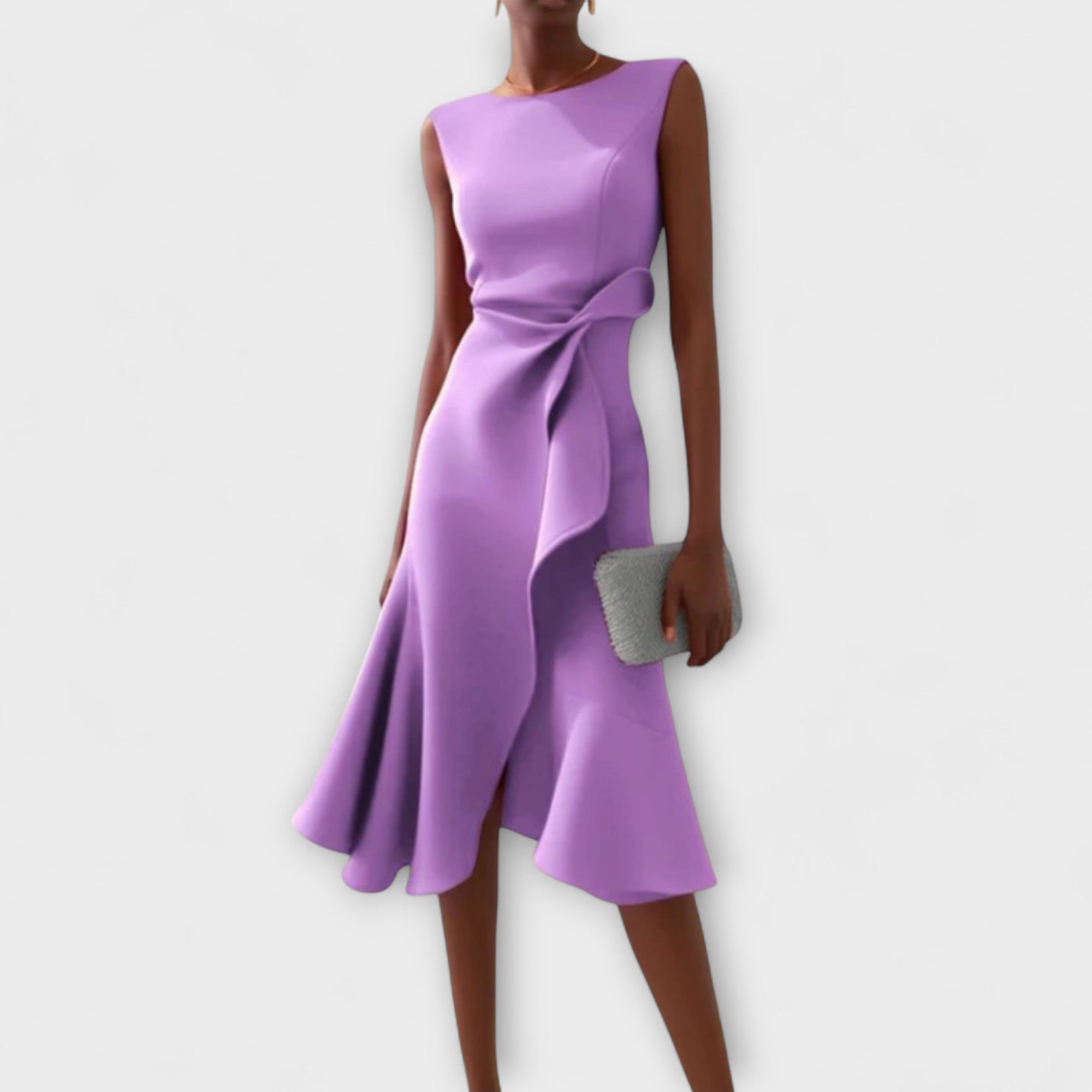 Aurora | Sleeveless Cocktail Midi Dress Wedding Guest Dress