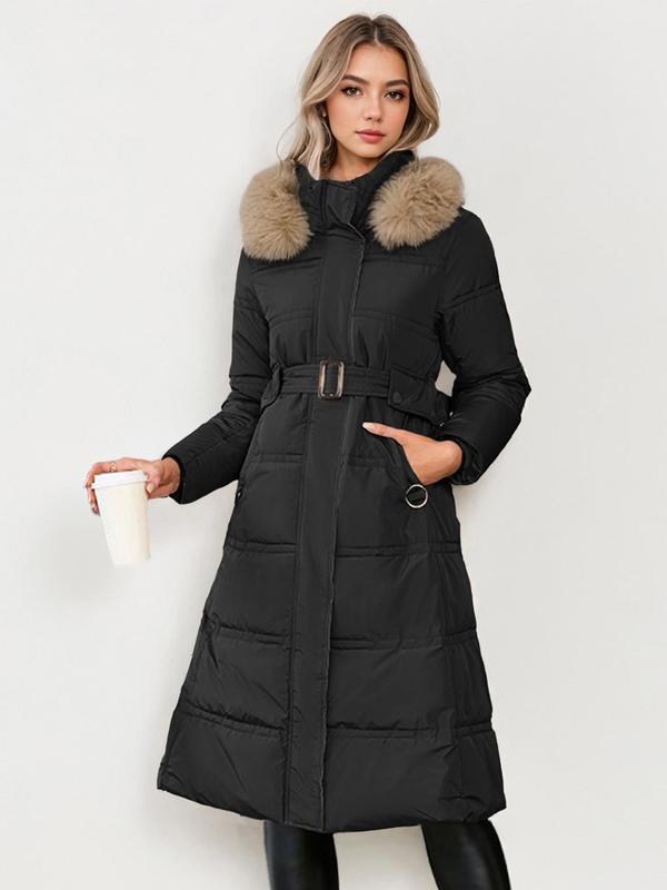 LEYLA™ - Stylish Plush Coat with Waist Tie for Cozy Fall &amp; Winter