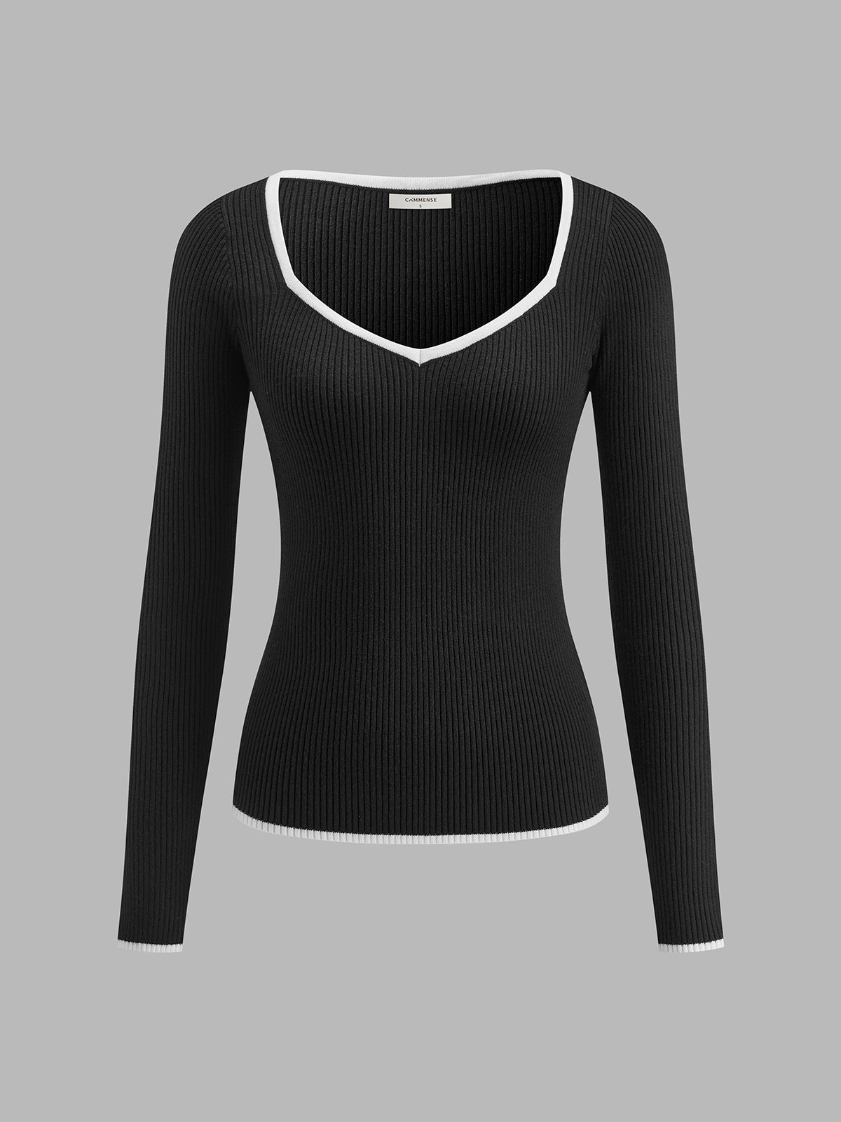 Claire | Women’s Summer Contrast Trim Knit Sweater