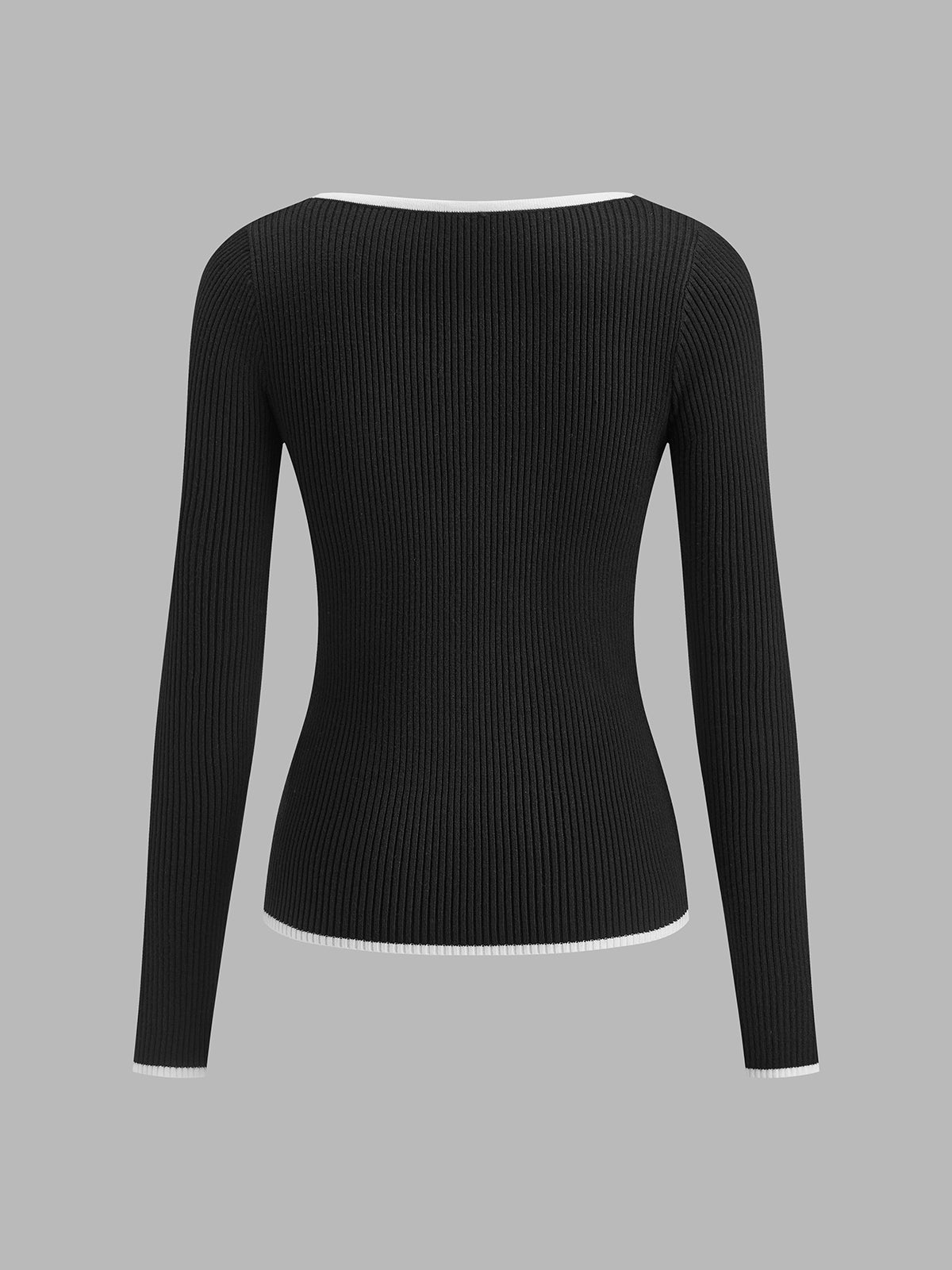 Claire | Women’s Summer Contrast Trim Knit Sweater