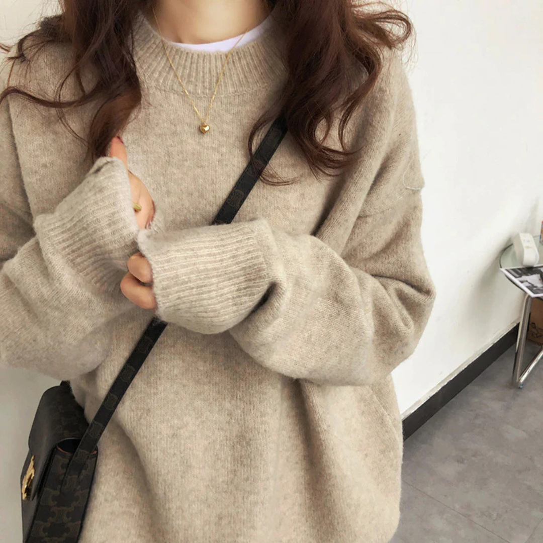 IMOGEN™ - Classic Drop Shoulder Long Sleeve Sweater