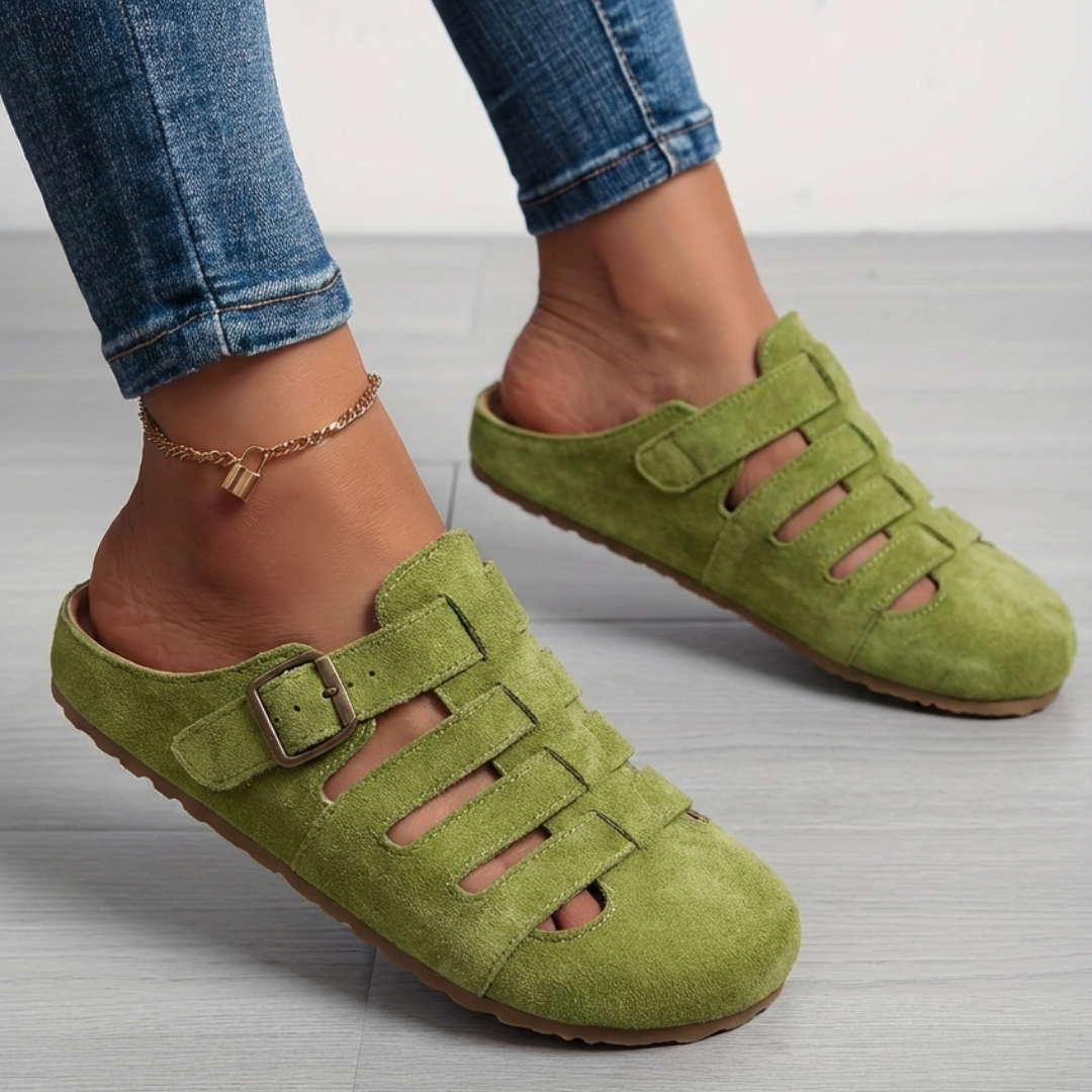 Aurora | Vintage Buckle Cutout Clogs