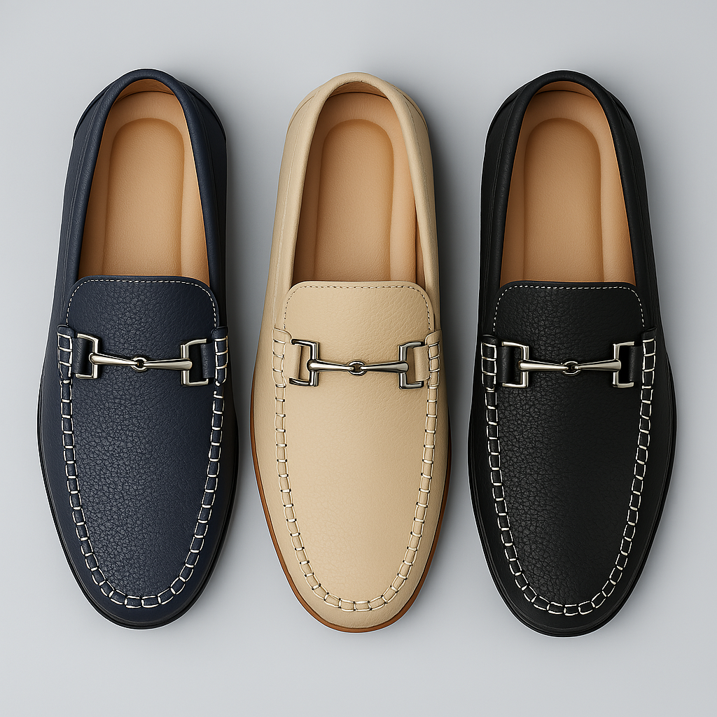 Marco | Classic Leather Loafers with Metal Detail