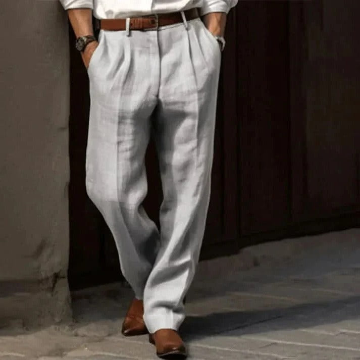 Alessandro | High-Rise Pleated Straight-Leg Trousers