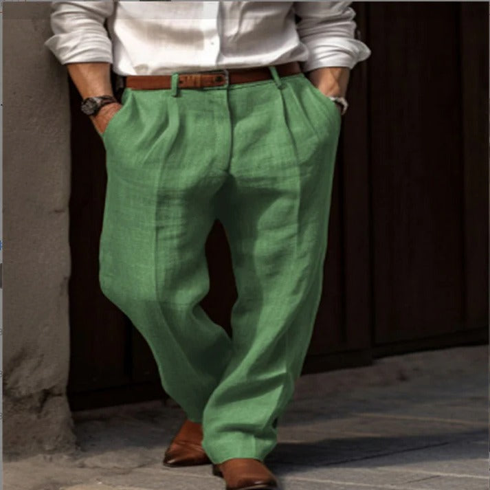 Alessandro | High-Rise Pleated Straight-Leg Trousers