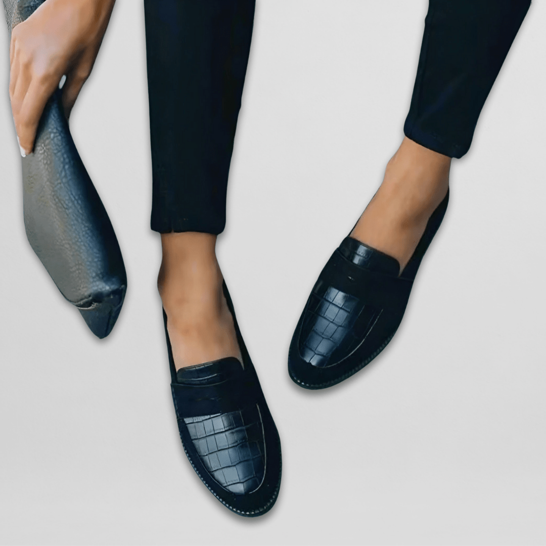 Selene | Classic Croc-Detail Loafers