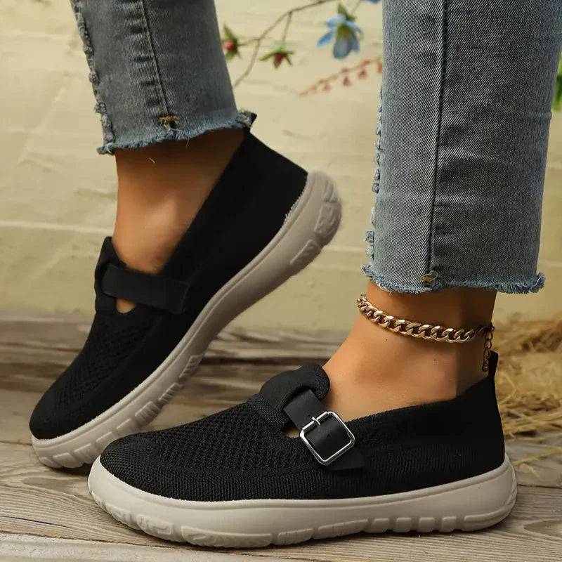 Aurelia | Knit Mary Jane Walking Shoes