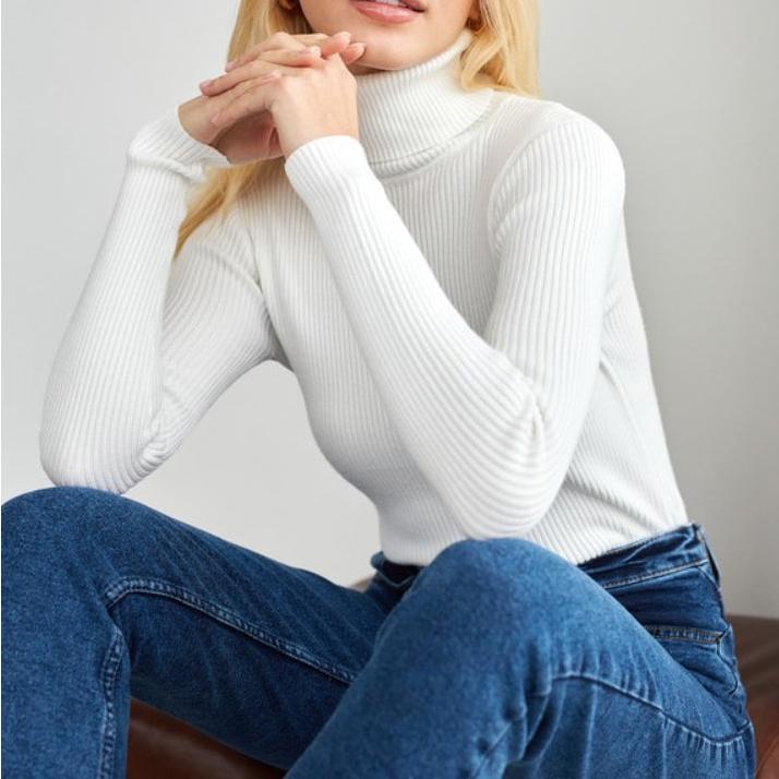 MAEVA™ - Ribbed Turtleneck Sweater 