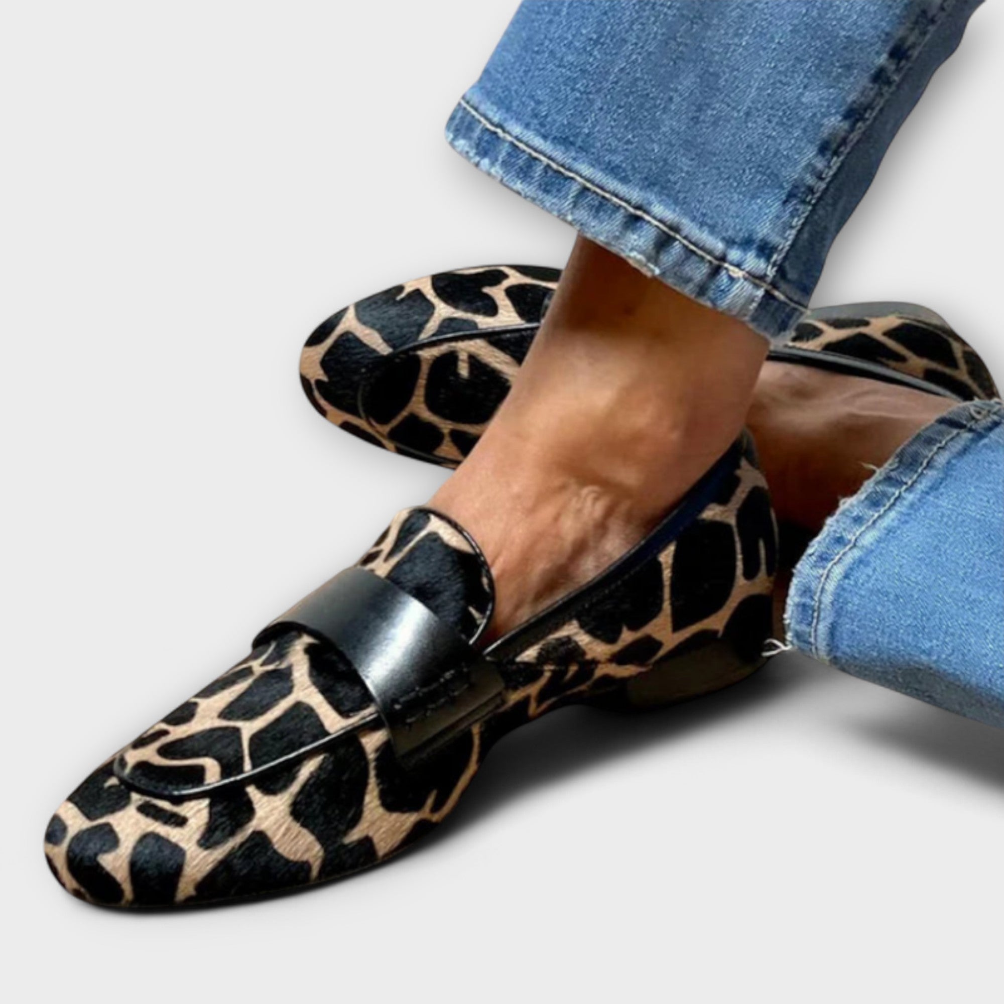 Zafira | Leopard Print Slip On Loafers