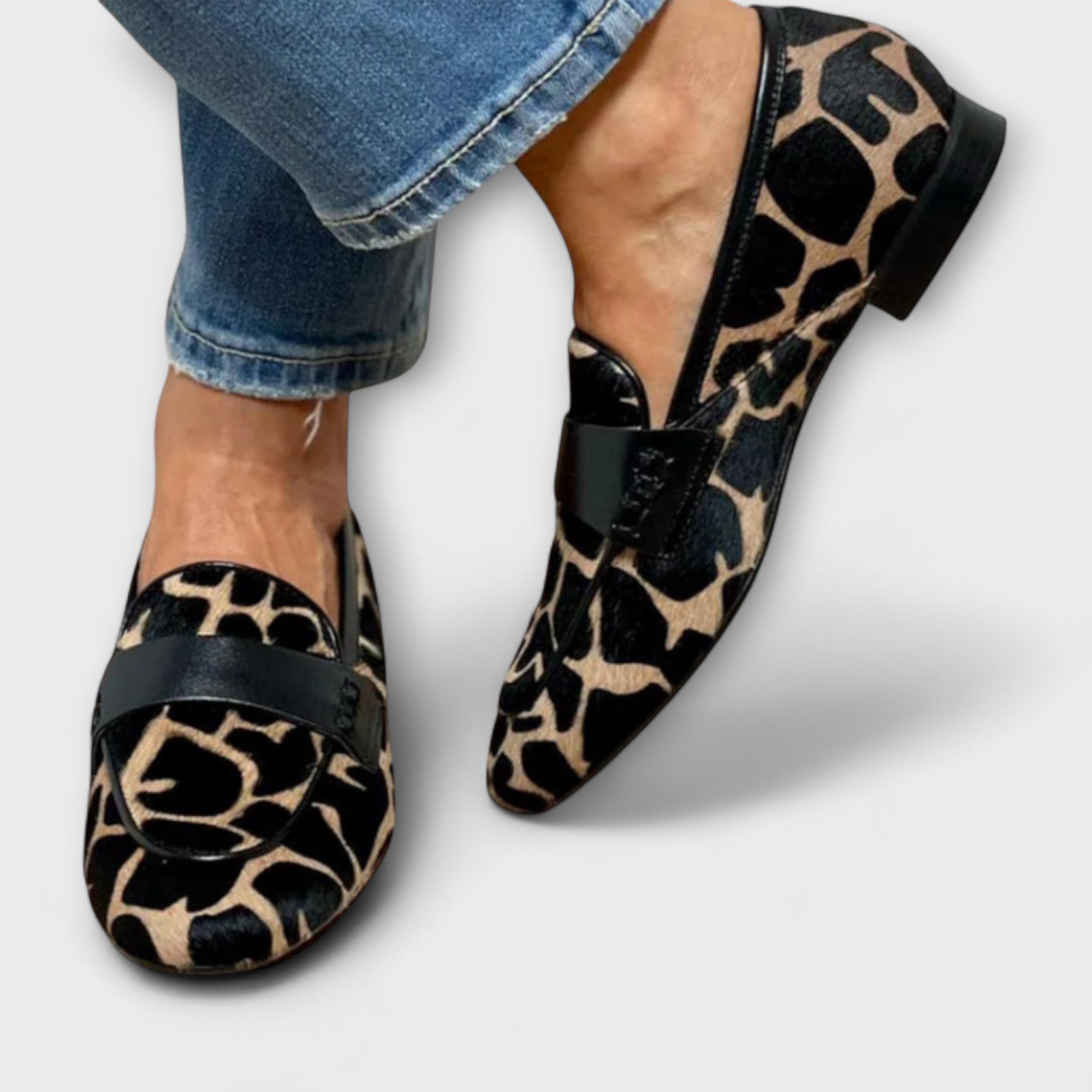 Zafira | Leopard Print Slip On Loafers