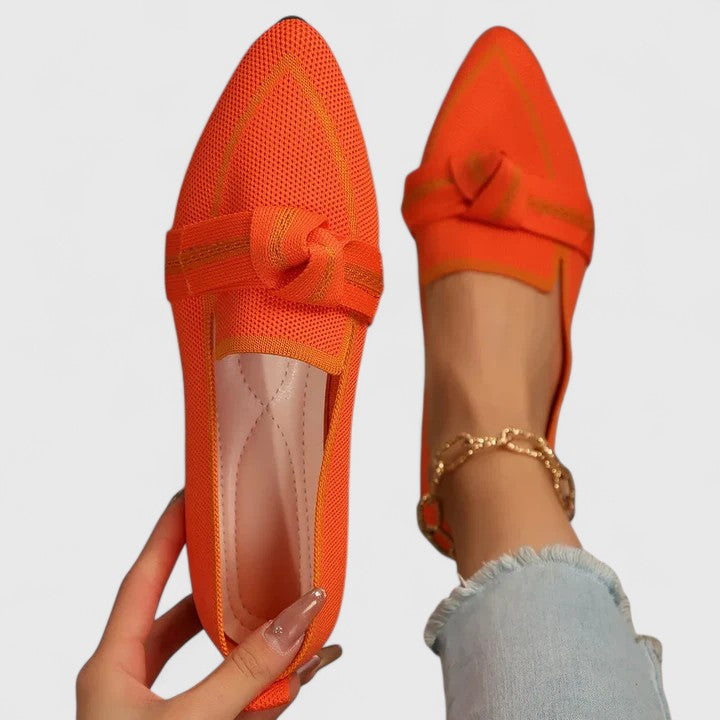 Isolde | Pointed Toe Knit Ballet Flats