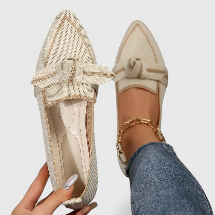 Isolde | Pointed Toe Knit Ballet Flats