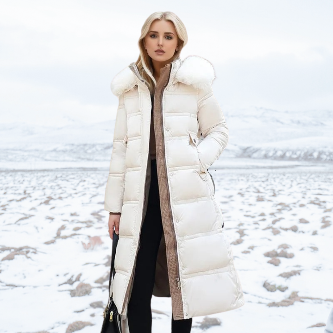 LUCIA™ | Designer Winter Parka with Fur Hood 