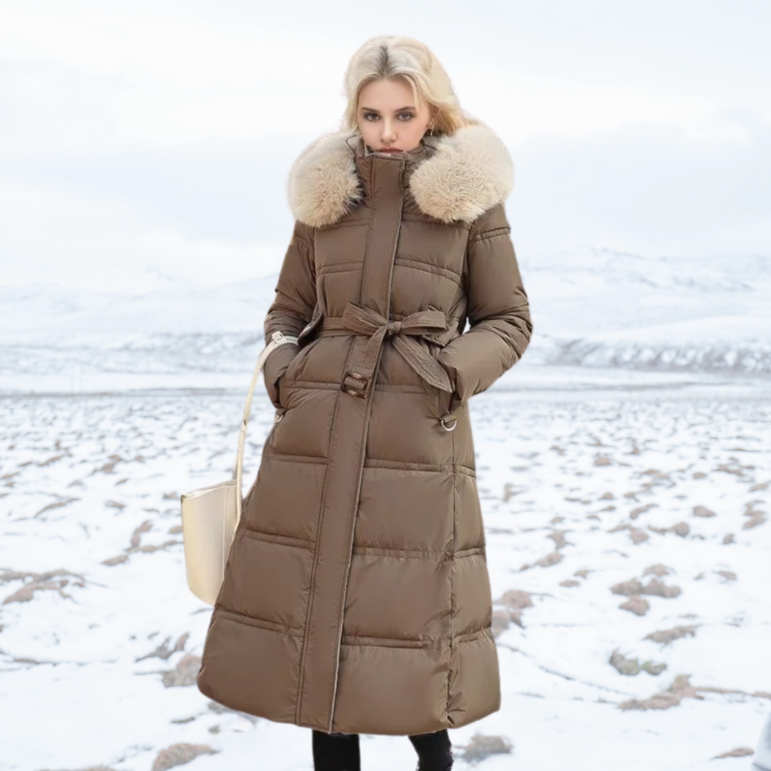 LUCIA™ | Designer Winter Parka with Fur Hood 