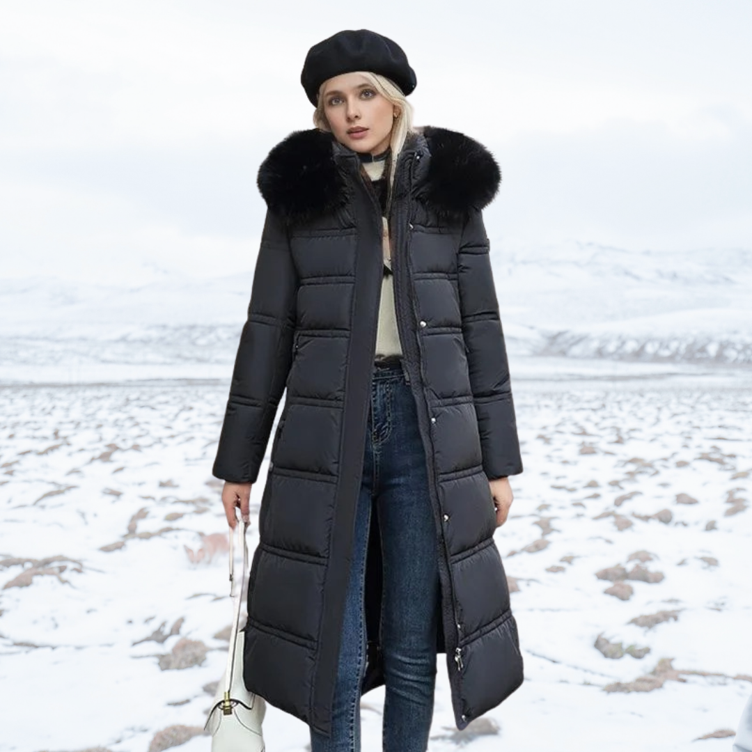 LUCIA™ | Designer Winter Parka with Fur Hood 