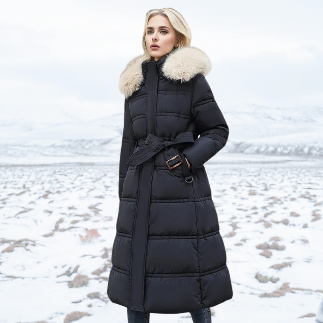 LUCIA™ | Designer Winter Parka with Fur Hood 