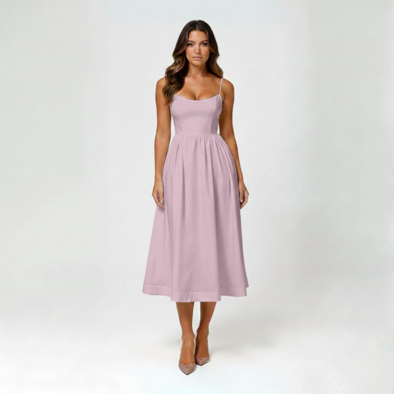 Alina | Elegant Flowy Midi Dress