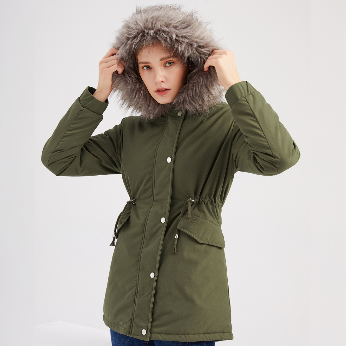 MARINA™ | Warm Velvet-Trimmed Parka 