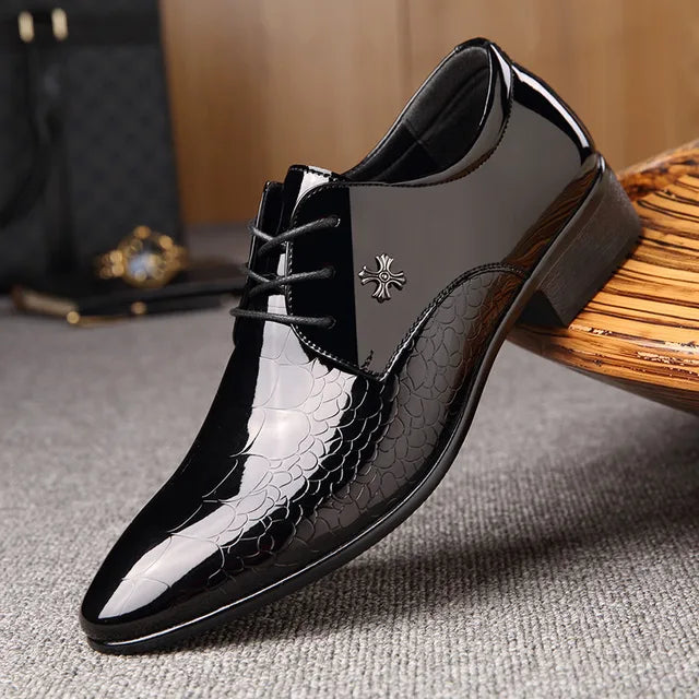 Lorenzo | Men's Patent Leather Oxford Shoes