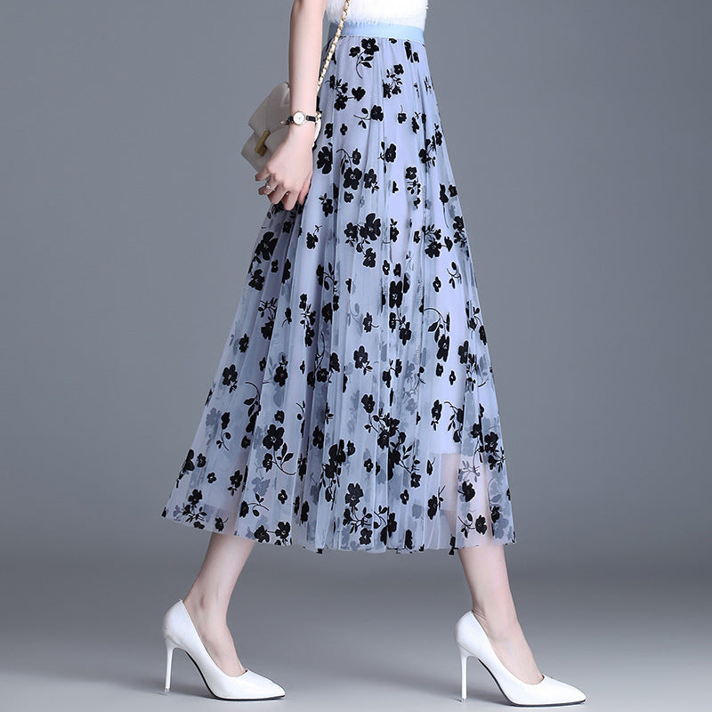 ADELINE™ – Chic Floral Midi Skirt 