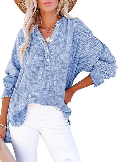AYLA™ – Casual V-Neck Blouse 