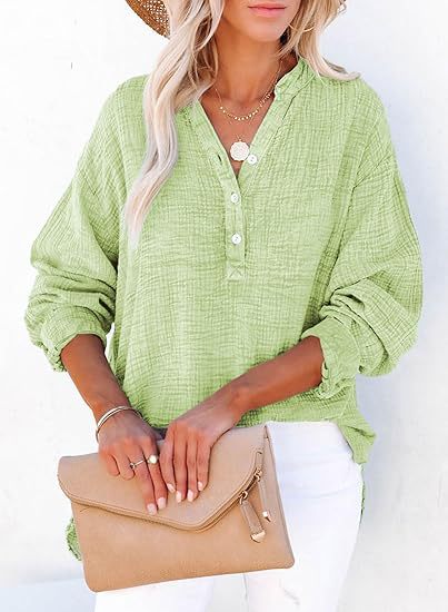 AYLA™ – Casual V-Neck Blouse 