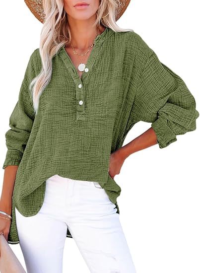 AYLA™ – Casual V-Neck Blouse 