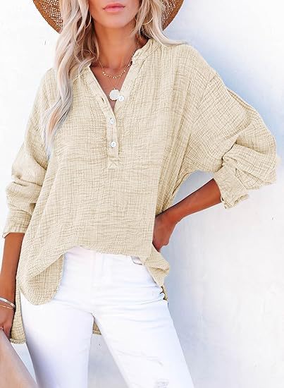 AYLA™ – Casual V-Neck Blouse 