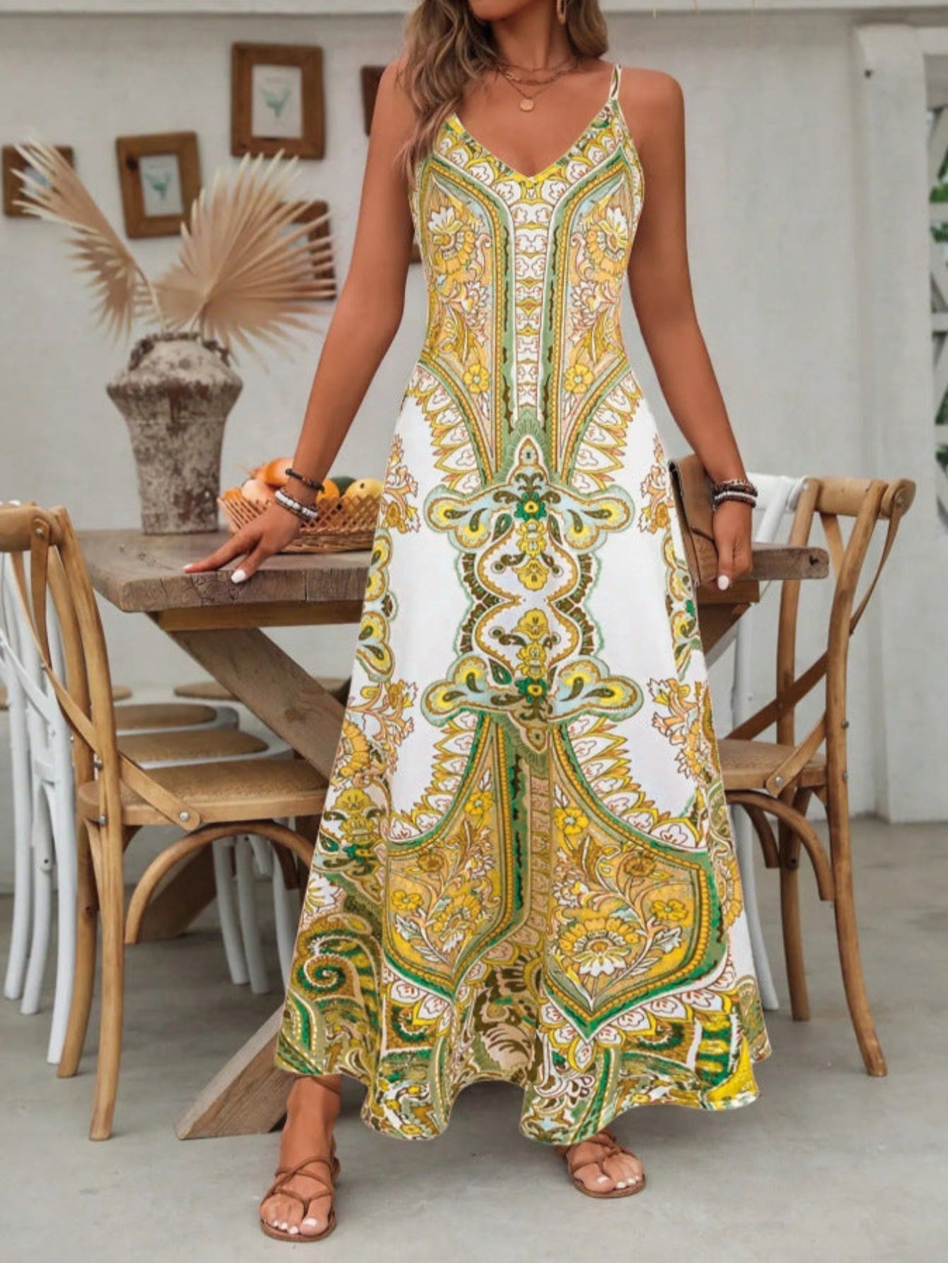 ROSARIO™ - Chic Summer Sleeveless Strap Maxi Dress